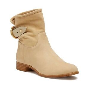 Frye Ricki Ring Fold Mid Calf Suede Leather Boots